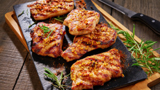 Bisteca de Porco assada simples