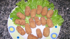 Croquete delícia de mortadela