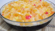 Pizza de gelatina em camadas