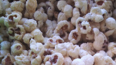 Pipoca com leite em pó