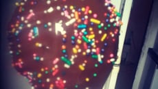 Maçã do amor de chocolate