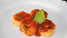 Rondele com massa de pastel