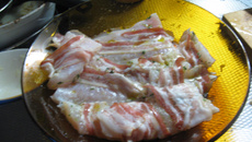 Filé de peixe com bacon