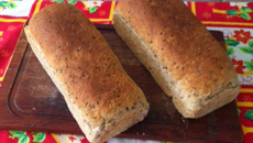 Pão integral caseiro multigrãos