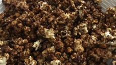 Pipoca doce, cacau e canela