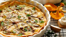 Quiche de Cogumelos e Queijo