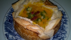 Creme de abóbora com carne seca