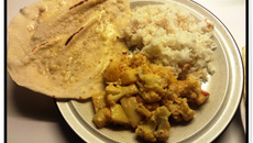 Aloo Gobi 1-curry de couve-flor e batata