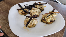 Filé com berinjelas