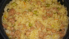 Risoto caipira de linguiça fresca