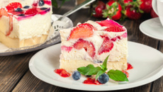 Recheio de morango para bolo