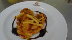 Filé de frango com maçã