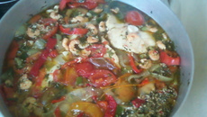 Moqueca de peixe e camarão