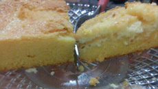 Bolo de fubá cremoso