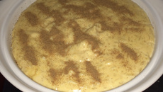 Arroz doce com creme de leite