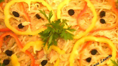 Macarrão com Salsicha e Pimentões