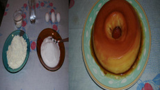 Pudim de leite em pó e coco