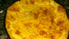 Suflê de cenoura ralada com presunto e queijo