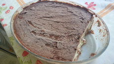 Torta alemã com sorvete de flocos