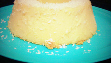 Pudim de chocolate branco