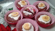 Cupcake de chocolate com banana da Nicole