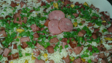 Arroz para acompanhar churrasco