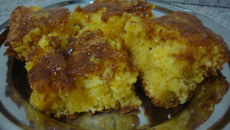 Bolo de Laranja com calda