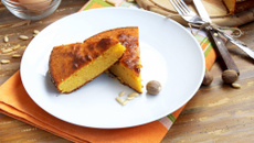 Bolo de fubá com castanha do pará