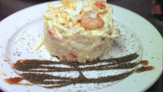 Salada de maionese com camarão