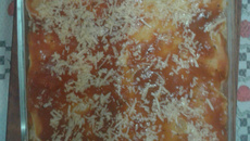 Arroz à parmegiana de forno