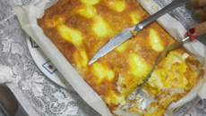 Bolo de milho com requeijão cremoso