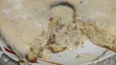 Bolo vulcão de leite em pó