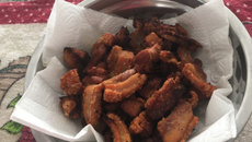 Torresmo crocante e sequinho