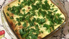 Gratinado de batata com presunto e queijo