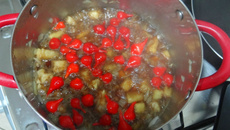 Molho de abacaxi com pimenta para carnes