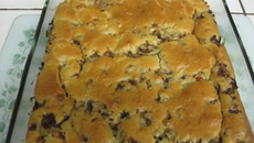 Torta com sobras de carne