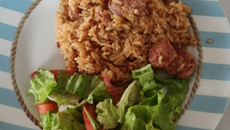 Arroz com linguiça na pressão 3 muinitos