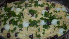 Macarrão especial com ovos de codorna (por Nina thomaz)