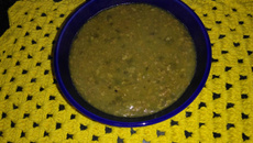 Caldo de carne moída