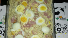 Macarronada com linguiça mista