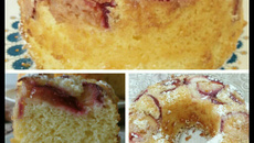 Bolo de iogurte com ameixa