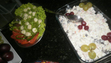 Salada de abacaxi e peito de peru