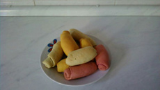 Pãezinhos coloridos