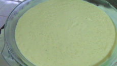 Arroz doce com chocolate branco