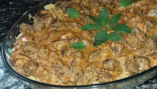 Estrogonofe de macarrão