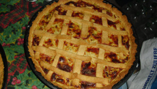 Torta de cebola com  bacon - Quiche Lorraine