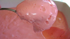 Gelatina com iogurte