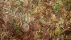 Carne seca com mamão