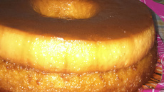 Bolo de laranja com pudim