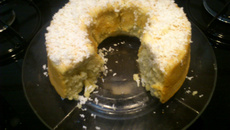 Bolo de coco diet  para forno elétrico